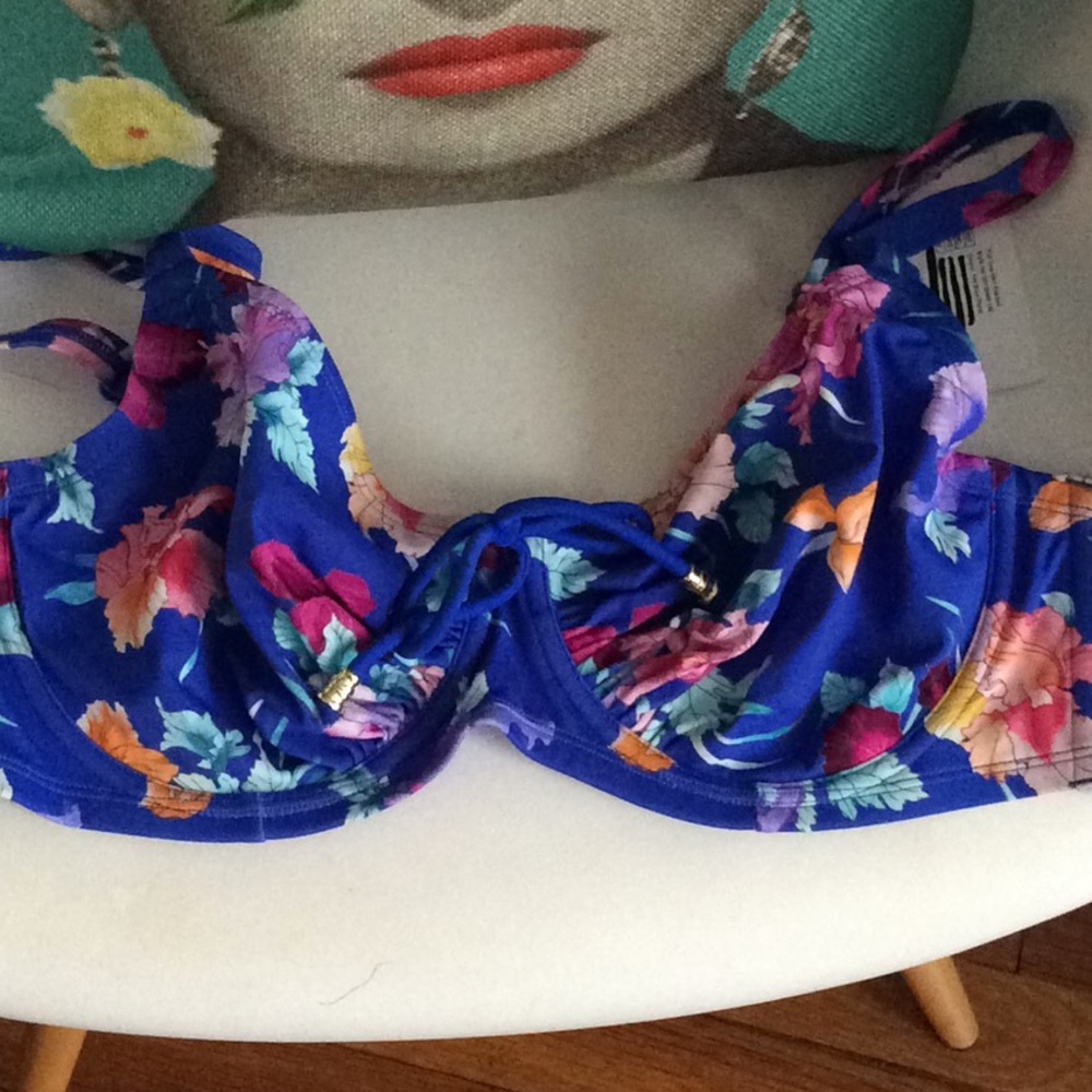 DORINA BLUE FLORAL TWO PIECES BATHING SUIT
